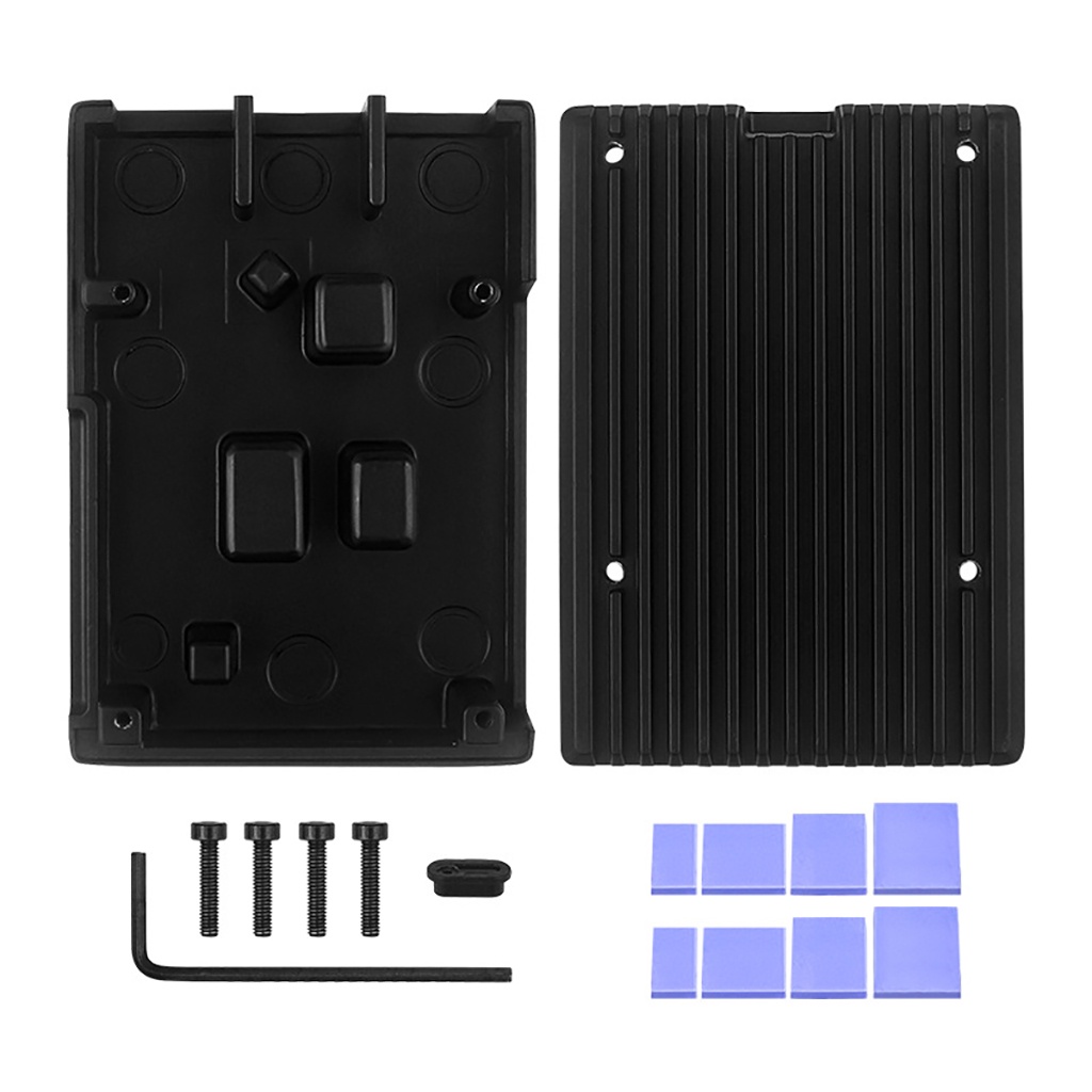 Vỏ Bảo Vệ Bộ Tản Nhiệt Bằng Silicon Và Kim Loại Cho Raspberry Pi 5 RPI 5 Pi5