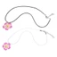 Flgo Hoa Vòng Cổ 3D Hoa Mặt Dây Chuyền Charm Neckchain Có Thể Điều Chỉnh Dây PU Ngọt Ngào Bé Gái Thời Trang Mùa Hè Trang Sức Piec