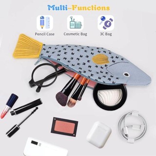 Túi đựng bút chì cá SENRTY, Hộp đựng bút chì ngộ nghĩnh sáng tạo, Mới lạ Dung tích lớn mô phỏng Grouper Hình dạng văn phòng phẩm Túi lưu trữ sinh viên