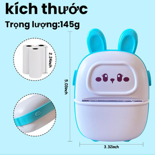 Máy In Nhiệt Mini Bluetooth cầm tay Máy In Nhiệt Mini Bỏ Túi Dành cho nhân viên văn phòng sinh viên