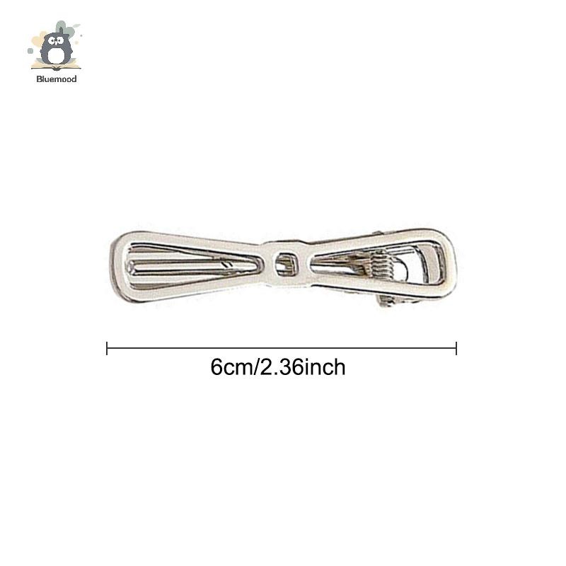 [Bluemood] 3 Kẹp Tóc Bạc Cho Nữ Thời Trang Ngọt Ngào Kim Loại Kẹp Tóc Mỏ Vịt Kẹp Bên Nổ Kẹp Tóc Bé Gái Phụ Kiện Tóc Mới