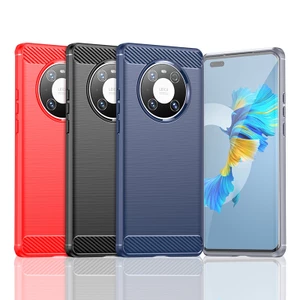 Dành cho Huawei Mate 40 / Mate 40 Pro Kết cấu chải siêu mỏng Vỏ nhựa TPU mềm chống sốc