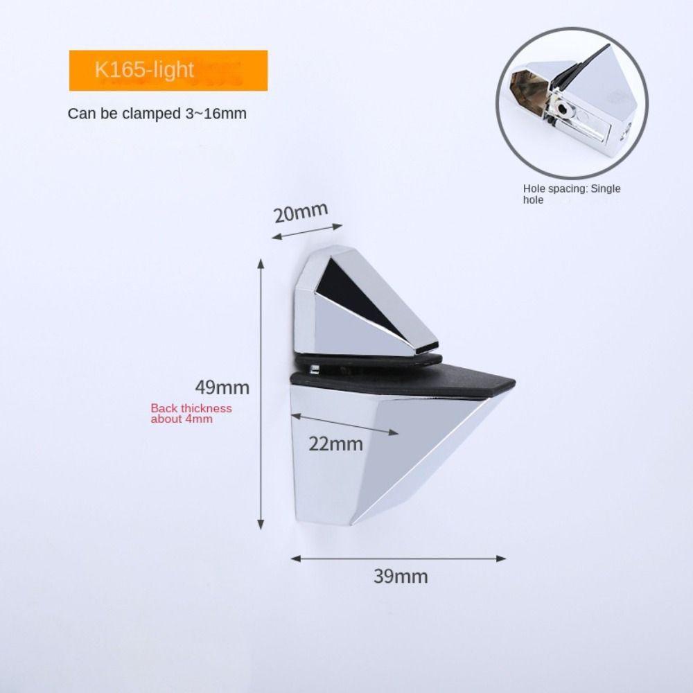 Hỗ trợ kệ kính HIGHVIEWLS, Kẹp kệ kính cố định bằng hợp kim kẽm, Kẹp miệng cá Phần cứng có thể điều chỉnh Giá đỡ phòng tắm Giá đỡ gia đình
