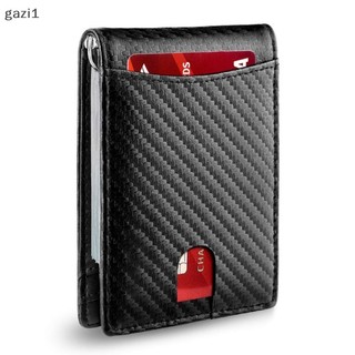 [Gzi1] Ví Da Thật Dáng Ôm Có Kẹp Tiền rfid Cho Nam