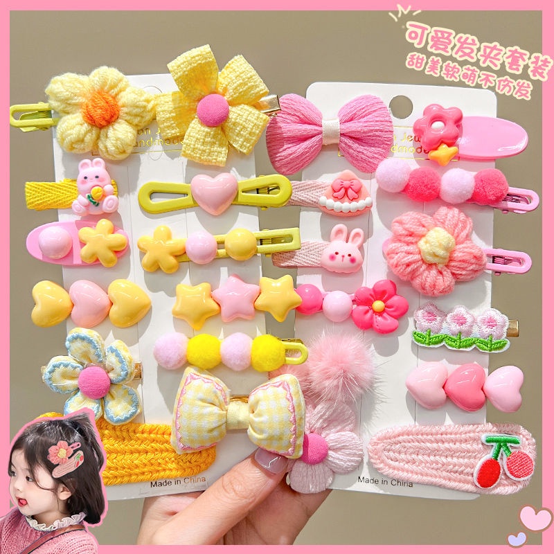 Set 12 Kẹp Tóc Mái Nhiều Họa Tiết Xinh Xắn Phong Cách Hàn Quốc Phụ Kiện Tóc Nữ và Bé Gái Empoli