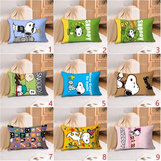 Vỏ gối hình chữ nhật Snoopy Vỏ gối Polyester in một mặt Vỏ gối Sofa Đệm trang trí nhà cửa (Không có lõi)