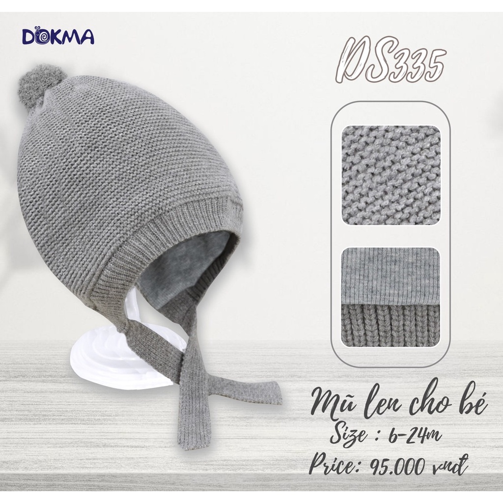 [Dokma] Mũ Len Lông Cừu Cho Bé Dokma Mã DS339, Mũ Len Cho Bé Dokma DS335