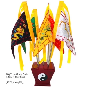 BỘ CỜ ĐẠO GIÁO (sản phẩm gồm lá cờ + đế cờ)