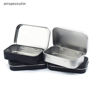 Airspecutin Kim Loại Hình Chữ Nhật Trống Hộp Thiếc Tấm Đẩy Kẹo Hộp Đựng Hộp Đựng Bình Bản Lề Hộp Đựng Nhỏ Sắp Xếp Hộp Bảo Quản EN