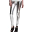 Quần Legging Giả Da GODD PU Cho Nữ Lấp Lánh Sáng Kim Loại Vàng Bạc Quần Sáng Phong Cách Punk Slim Pencil Pan