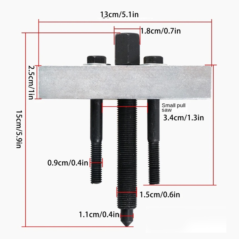 Mm Trục khuỷu Đai ròng rọc Công cụ loại bỏ Động cơ Vô lăng Phanh Vòng bi Extractor