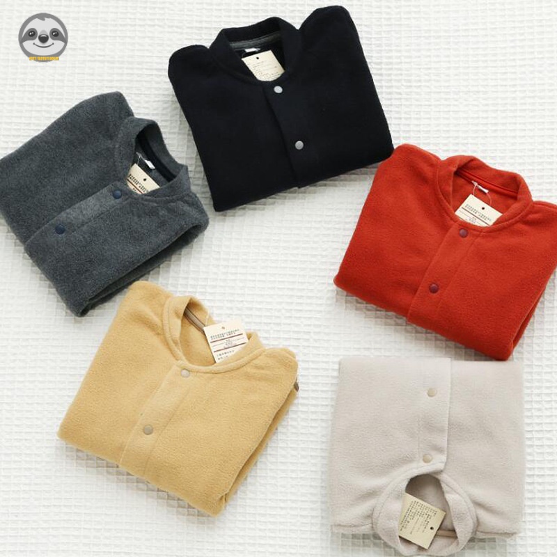 Phong cách Nhật Bản Muji Style / Áo khoác lông cừu dày cho trẻ em / Áo khoác trẻ em cỡ lớn / Áo khoác ấm áp mùa xuân thu đông