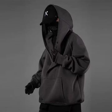 Áo hoodie ninja nam hoodie hiphop Y Áo hoodie Dáng Rộng Thêu Hình ninja Nhật Bản Giản Dị Dành Cho Bạn Nam áo hoodie ninja cổ cao