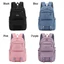 SAMO Ba Lô Dung Tích Lớn, Túi Đi Học Chống Thấm Nước Nylon Bé Gái, Túi Đeo Vai Màu Trơn Chống Nước Du Lịch Notebook Ba Lô Nam
