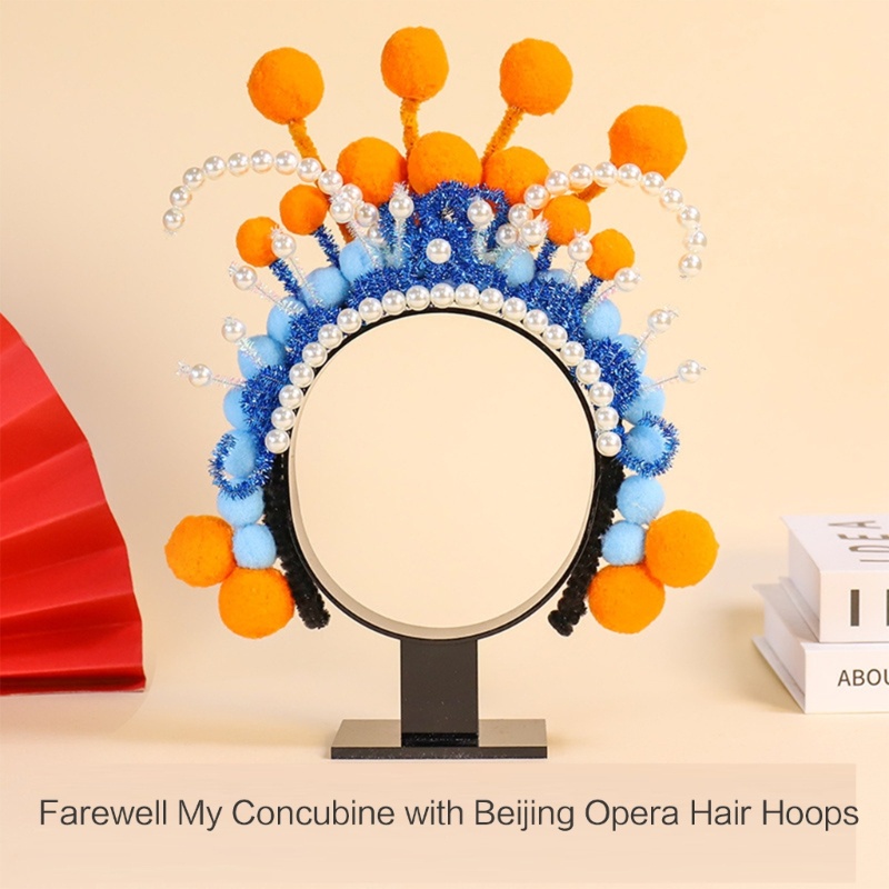Fl Creative Hairband Craft Set dành cho bé gái Băng đô Opera Bắc Kinh có thể điều chỉnh