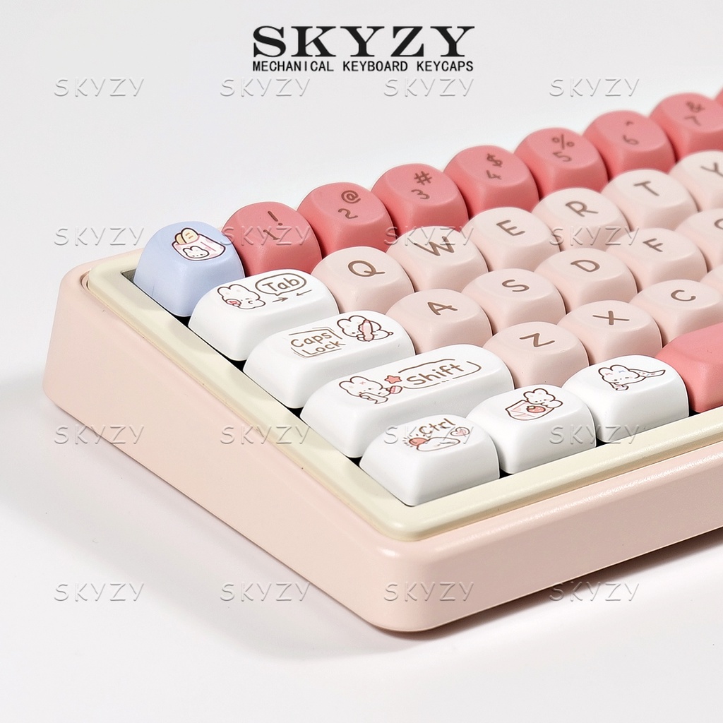 Shopping Bunny Keycaps SOA Profile Thỏ PBT DYE SUB Bàn Phím Cơ Keycap ...