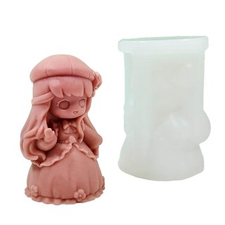 DE Khuôn Silicon Handmade Công Chúa Cô Gái Tượng Thủ Công Thạch Cao Nhựa Làm Dụng Cụ Xà Phòng Thạch Cao Khuôn Trang Trí