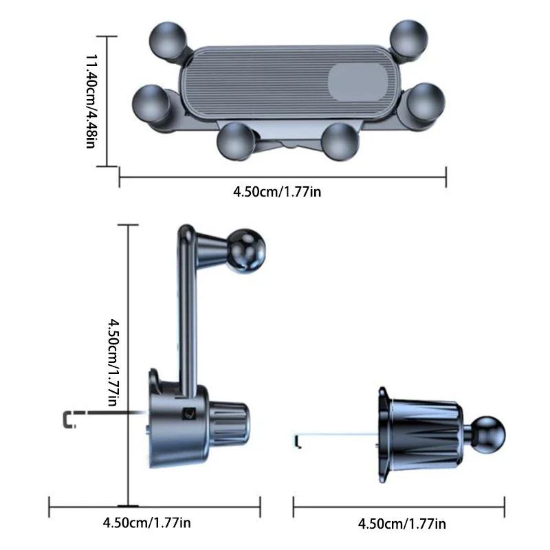 giá kẹp điện thoại ô tô SEAMETAL Giá Đỡ Điện Thoại Bằng Kim Loại Gắn Lỗ Thông Gió Xe Hơi