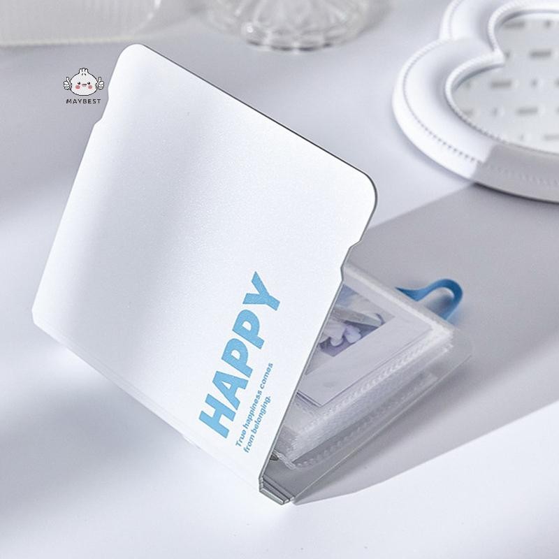 Maybest Chất kết dính thời trang Photocard Holder Album ảnh có dây đàn hồi Thẻ thần tượng Thu thập Sách Photocard tối giản Chất kết dính Photocard {VN}