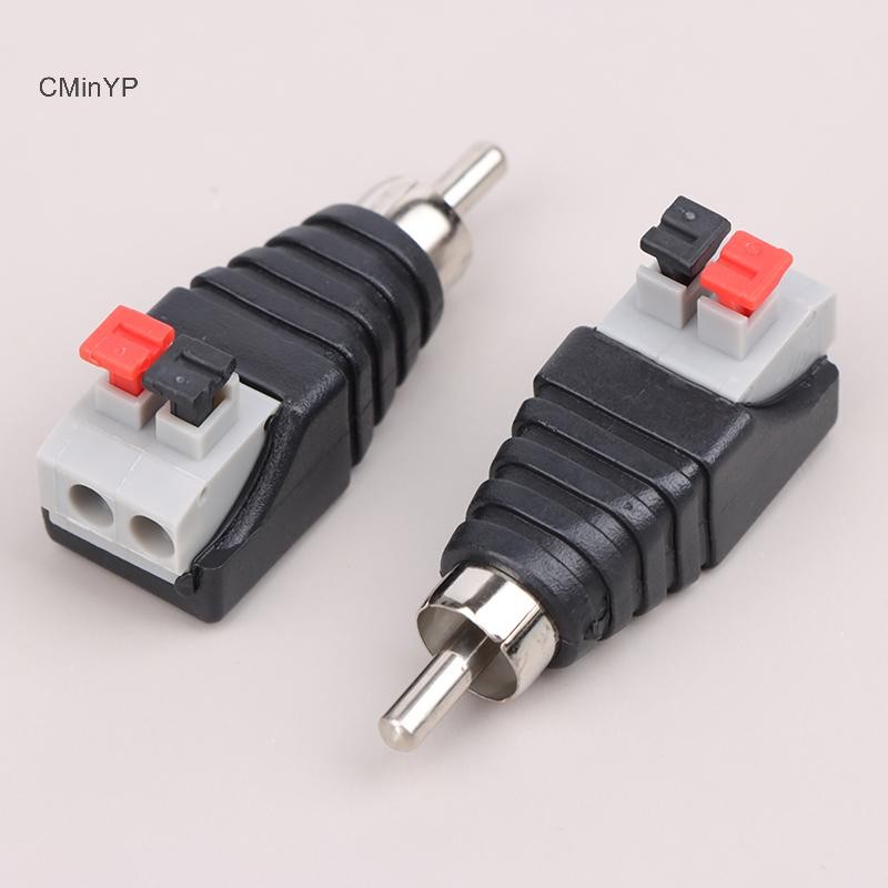 Cyinyp 2 Chiếc Loa Cáp Âm Thanh Nam Jack Cáp Bấm Nhanh Cắm Kết Nối Loa Adapter Kết Nối Cáp Đa Năng Vinh Quang