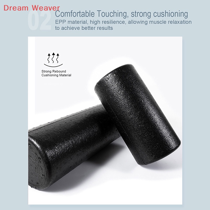 [Dream] Con lăn xốp Yoga đen 3 kích cỡ 30 / 45 / 60 CM Thiết bị tập thể dục Con lăn Massage mới