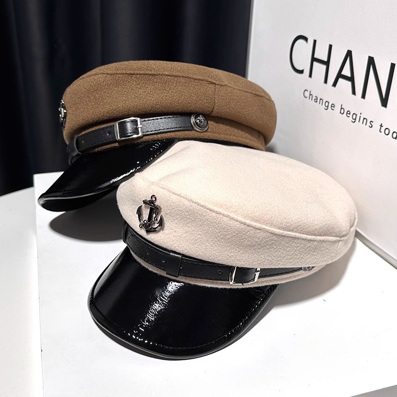 Thời Trang Mũ Beret Da Phong Cách Anh Quốc Cá Tính Cho Nữ