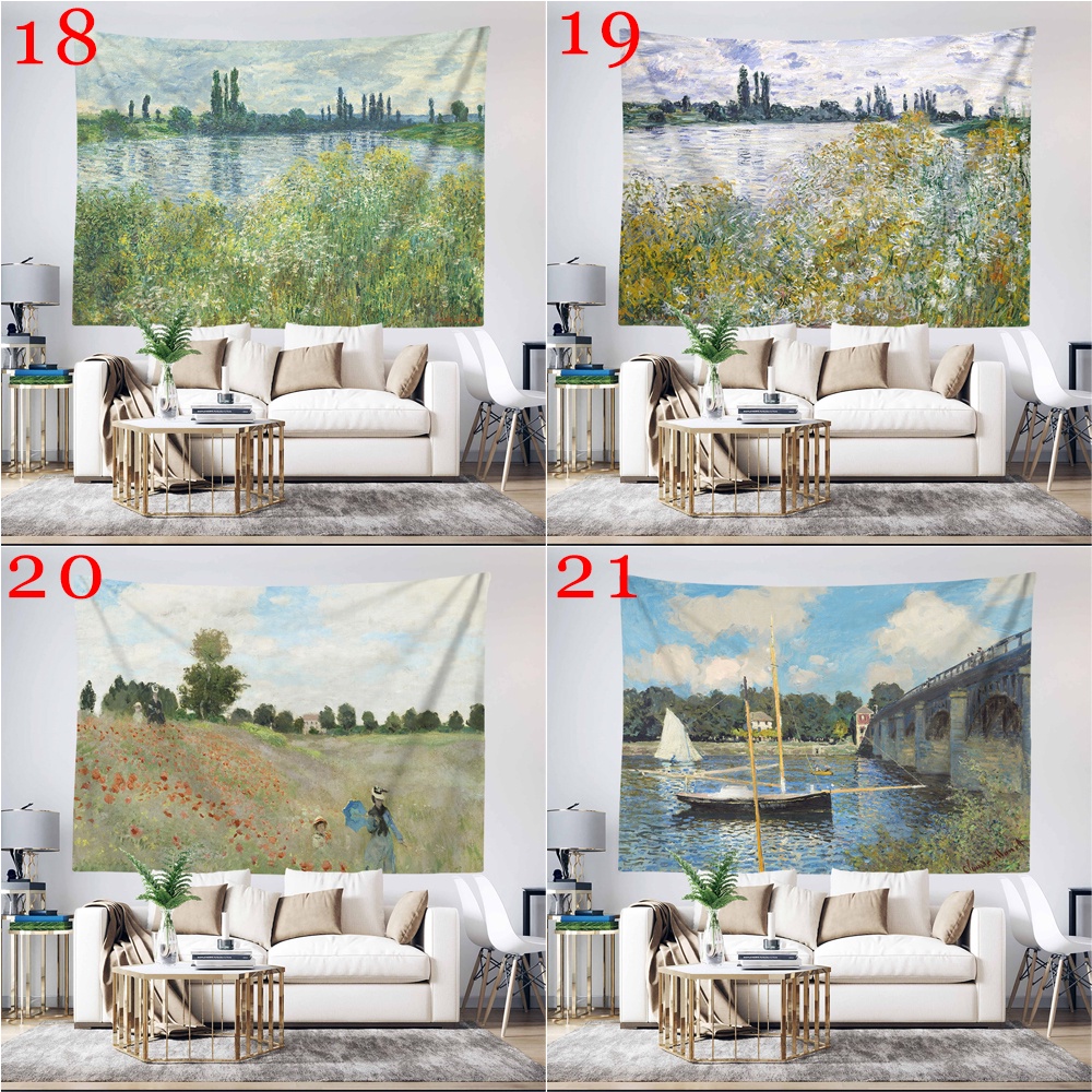 Claude Tấm Thảm Treo Tường Bằng polyester Có Kẹp Trang Trí Phòng Ngủ (Quà Tặng)