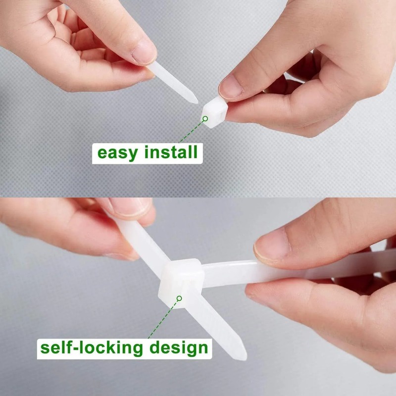 Set 100 Dây nylon Buộc Dây Cáp Nhiều Màu Tự Khóa Đa Năng Có Thể Tái Sử Dụng