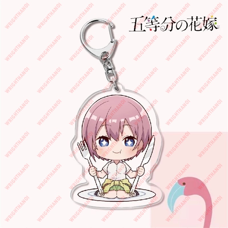 Móc khoá Nhà có 5 nàng dâu Các nhân vật Nakano Ichika Nino Miku Yotsuba Itsuki phụ kiện trang trí balo
