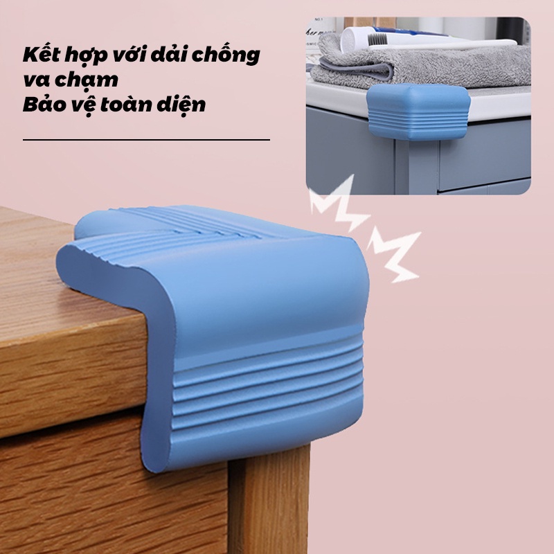Bọc cạnh bàn, bịt góc bàn bằng xốp an toàn cho bé nhiều màu sắc, có băng dính(1 miếng)