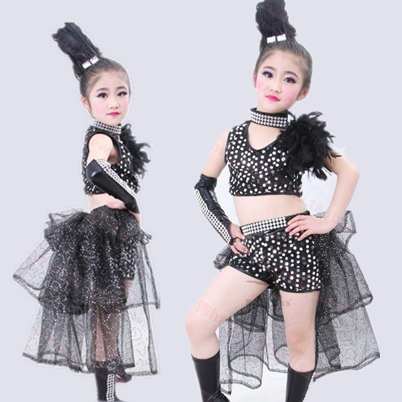 💕Chỗ💕 Trẻ Em Quần Áo Khiêu Vũ Latin Hip Hop Cá Tính Dành Cho Bé Gái 3 Đến 15 Tuổi Váy Khiêu Vũ Latin Xinh Xắn Trang Phục Biểu Diễn