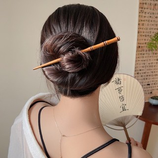 Trâm Cài Tóc Bằng Gỗ Tre Thủ Công Có Lỗ Phong Cách hanfu Trung Hoa Cổ Điển Thời Trang Cho Nữ
