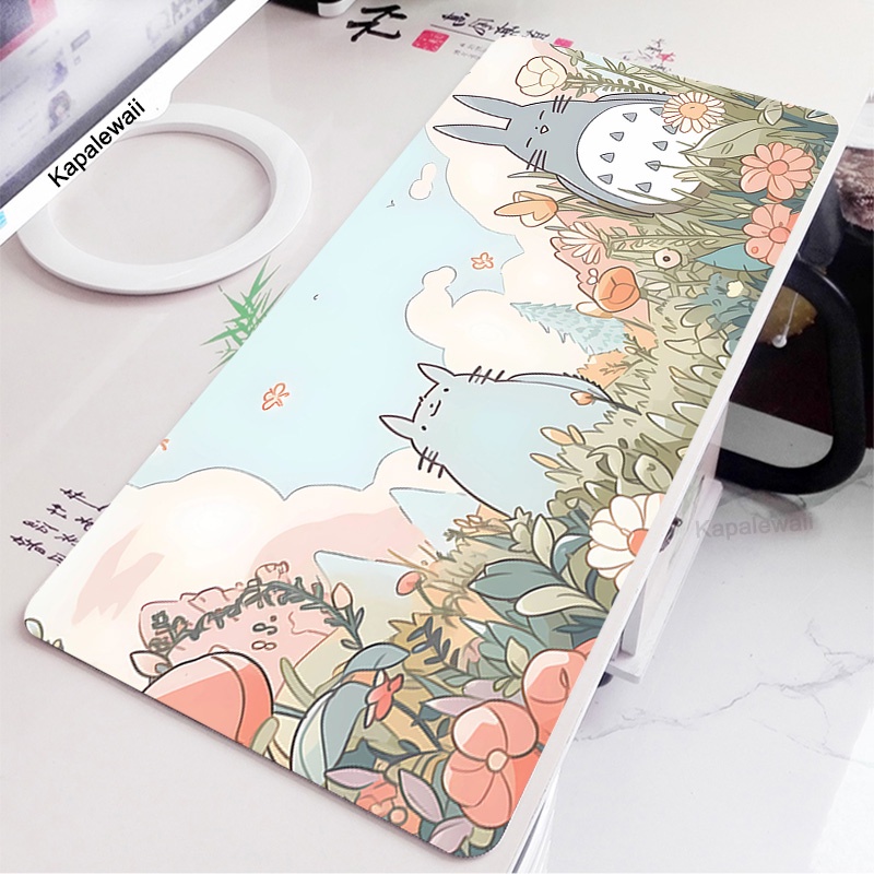 Hồng 800x300mm Dễ Thương Lớn Chuột Chơi Game Miếng Lót XXL Máy Tính Game Thủ Bàn Phím Chuột Thảm Totoro Bàn Mousepad Cho PC Bàn Pad Kawaii XL