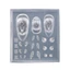BTF Silicone Móng Tay Khắc Khuôn Quỷ Sừng DIY Dập Stencils Dụng Cụ Làm Móng Tay