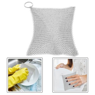 Máy làm sạch dây chuyền bằng thép không gỉ FEASTLY, Bàn chải nồi Chà bóng làm sạch, Máy chà sàn nồi gia dụng Bàn chải làm sạch bằng thép không gỉ Bàn chải rửa chén Phụ kiện nhà bếp