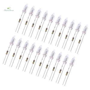 Set 20 Đèn Chỉ Báo Có Đầu Nối Với Điện Trở 220v 6 * 16 mm