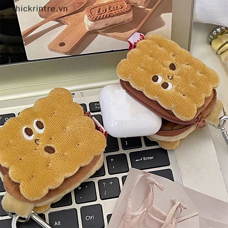 Th Kawaii Túi Đựng Tiền Xu / Thẻ / Chìa Khóa Hình Bánh Kem Nhồi Bông Làm Quà Sinh Nhật Cho Bé vn