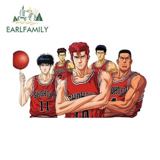 EARLFAMILY 13cm x 12.2cm SLAM DUNK Bóng Rổ Sakuragi Hanamichi Xe Dán Phụ Kiện Decal Cá Tính Thân Cây Anime Trang Trí