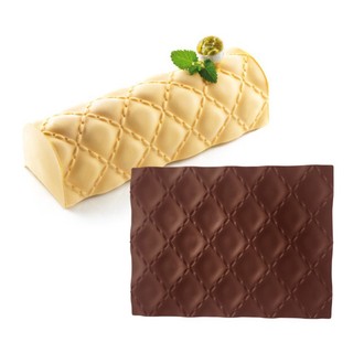 Pháp Mousse Khuôn Silicon Thụy Sĩ Cuộn Kết Cấu Thảm Cây Tình Yêu Hạt Gỗ Ren Fondant Bánh Trang Trí Khuôn