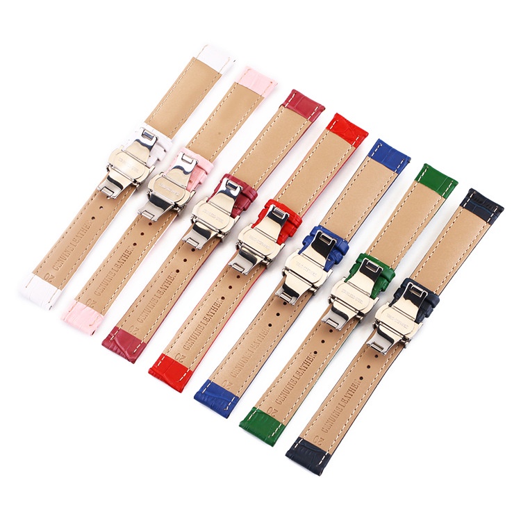 Dây Đeo Đồng Hồ Bằng Da Thật 12-24mm 12 13 14mm 15 16mm 17 18mm 19mm 20mm 21mm 22mm 24mm