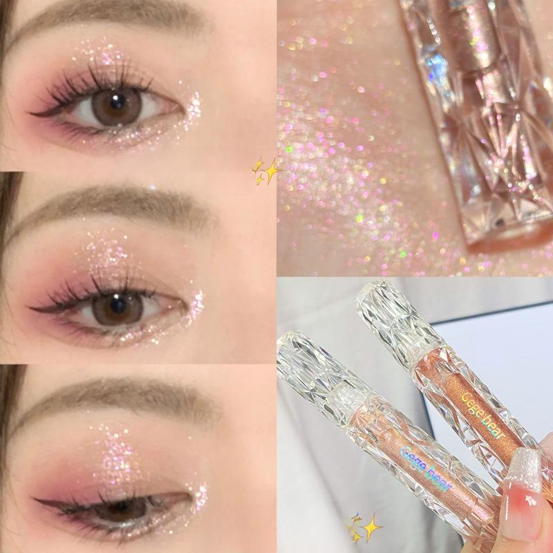 Phấn Mắt Dạng Lỏng  Độ Bóng Cao Làm Sáng Siêu Mềm Mịn Chống Thấm Nước Làm Đẹp Nhanh Gege Bear
