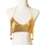 GODD Nữ Sequins Crop Tops Không Tay Dây Cổ Tank Tops Vest Clubwear