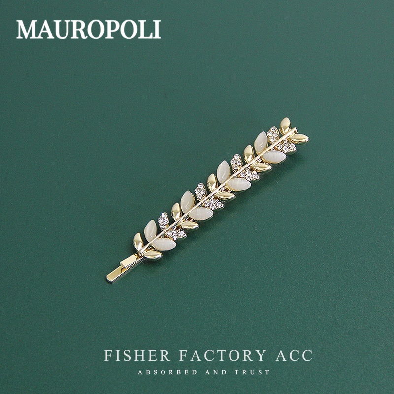 Mauropoli [Hàng Có Sẵn] Kẹp Tóc Kẹp Tóc Nhỏ Đính Đá Mắt Mèo Bằng Hợp Kim Mới Cho Nữ