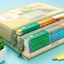 Túi lưu trữ văn phòng phẩm FAVORITEGOODS, Túi dây kéo lưới công suất lớn A4, Túi sắp xếp trong suốt hữu ích Túi trang điểm mỹ phẩm hai lớp