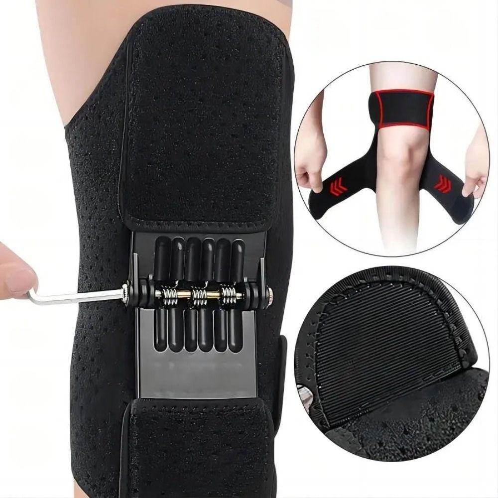 [Vận chuyển nhanh] Thiết bị hỗ trợ đầu gối SIMPLEAID, có thể điều chỉnh với bộ tăng cường bảo vệ đầu gối lò xo hồi phục mạnh mẽ, Nẹp đầu gối chống trượt thoáng khí