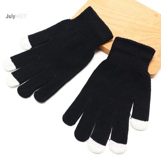 Julyhot Găng Tay Dệt Kim Ấm Áp Mùa Đông Dày Ấm Áp Ngoài Trời Găng Tay Dành Cho Nam NữĐiện Thoại Di Động Màn Hình Cảm Ứng Massivedeals