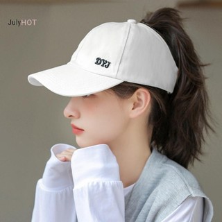 Julyhot Chữ Màu Trơn Cao Đuôi Ngựa Bóng Chày Nữ Thể Thao Golf Quần Vợt Tóc Cao Bun Nón Massivedeals