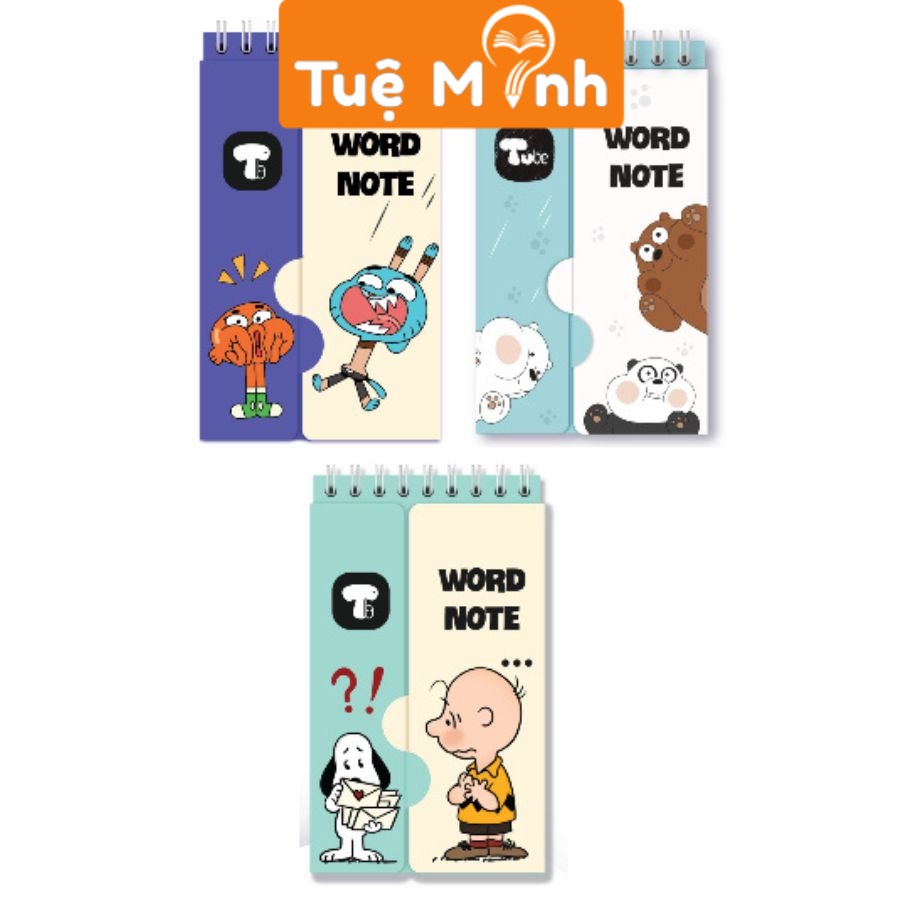 Sổ từ vựng mini word list 160 trang TB0003 TUBE, sổ tay lò xo kép mini ...