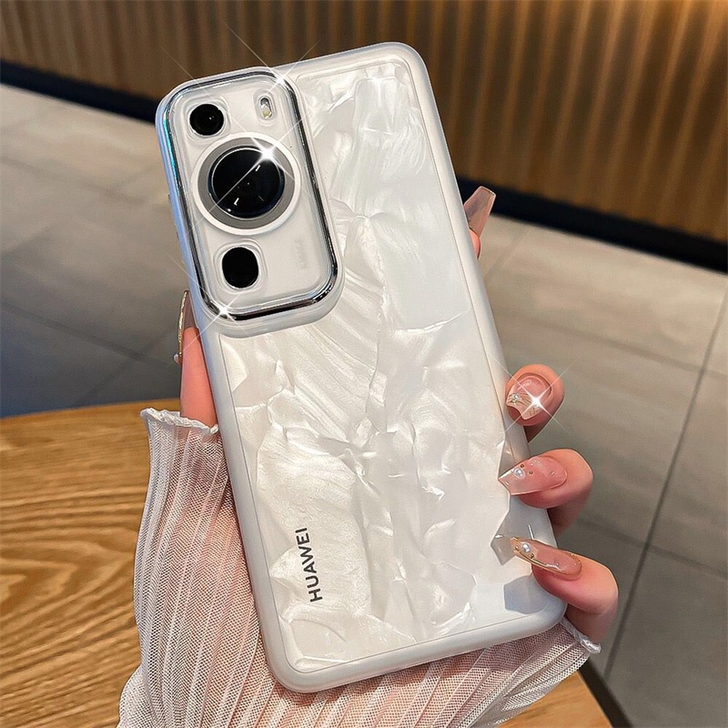 Dành Cho Huawei P60 P50 P30 P20 P40 Pro Matte Ốp Lưng Silicon Trong Suốt Bảo Vệ Ống Kính Máy Ảnh