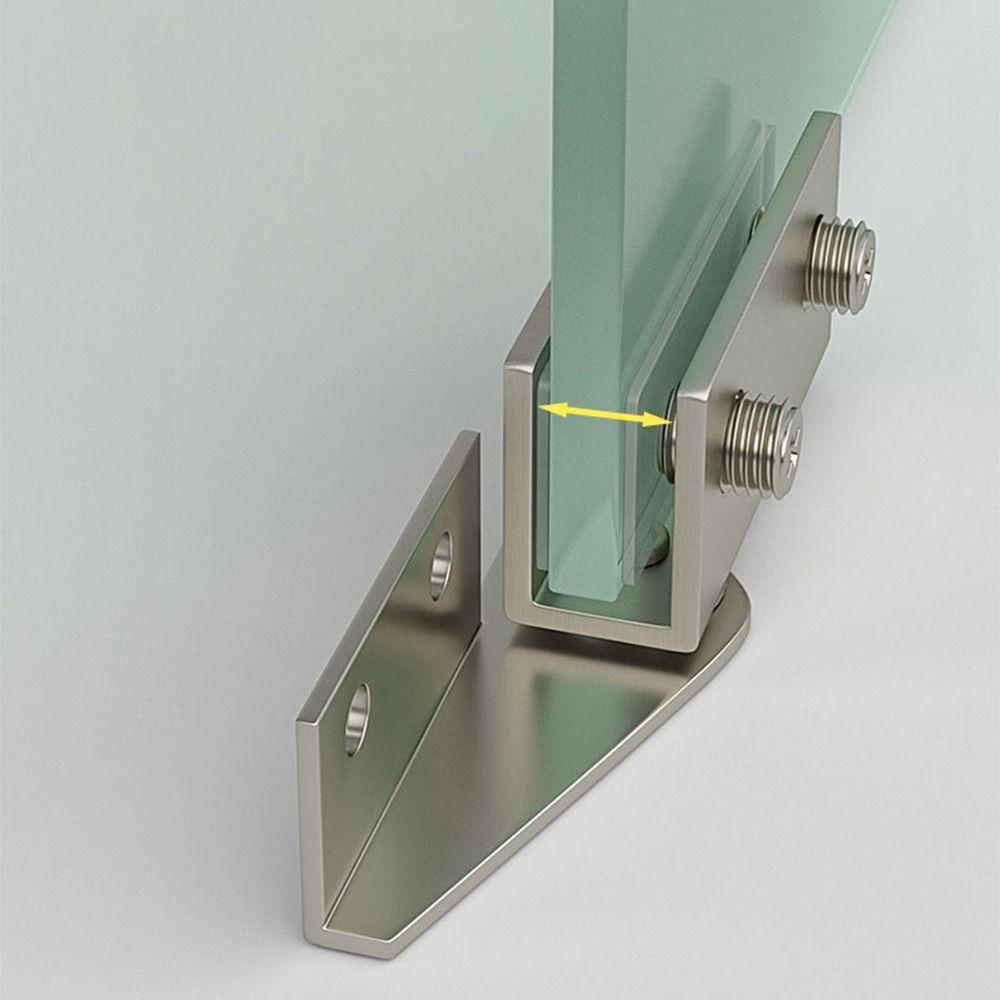 NKSFX 2 Chiếc Bản Lề Cửa Kính, Kẹp Không Khung Nội Thất Gắn Bên, Không Khoan Phần Cứng Hợp Kim Kẽm Cửa Tủ Bản Lề Tủ Kính